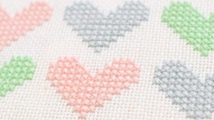 Image for Free hearts sampler cross stitch pattern