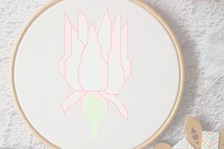 Free cross stitch Blossoming flower pattern