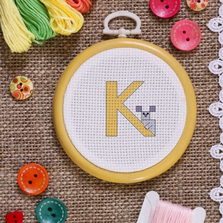 Image for Free K is for Koala cross stitch pattern