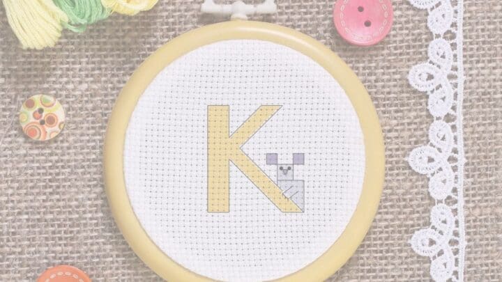 Image for Free K is for Koala cross stitch pattern