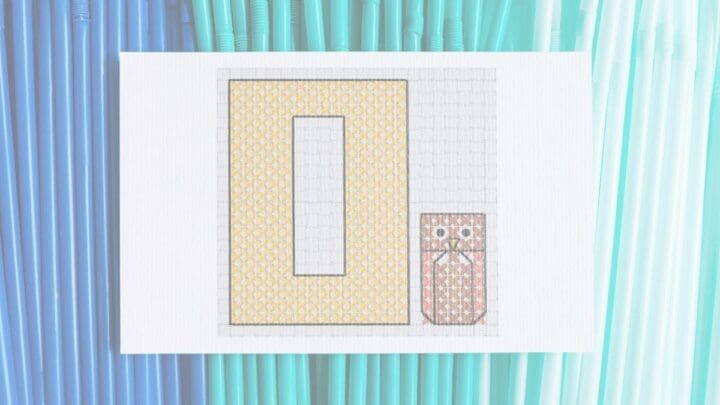 Image for O is for owl cross stitch pattern (free)