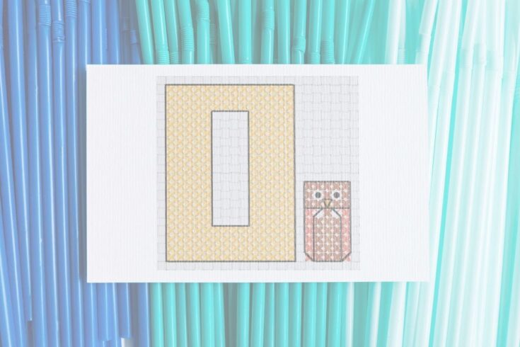 Image for O is for owl cross stitch pattern (free)