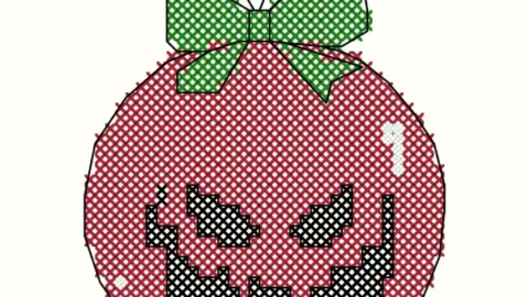 Image for Scary Christmas bauble cross stitch