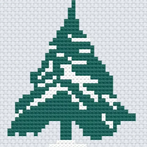 Image for Free Winter tree cross stitch pattern