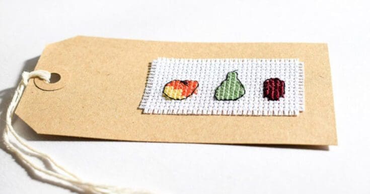 Image for Free cross stitch Peach, Pear, Plum  PDF pattern