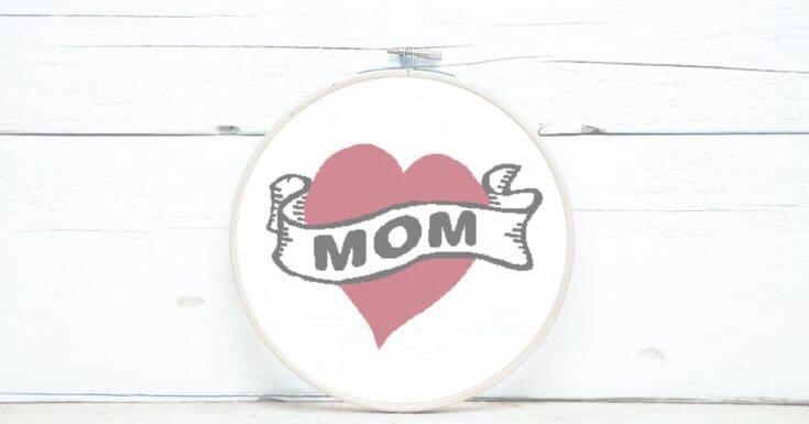 Image for Free Mom Tattoo cross stitch
