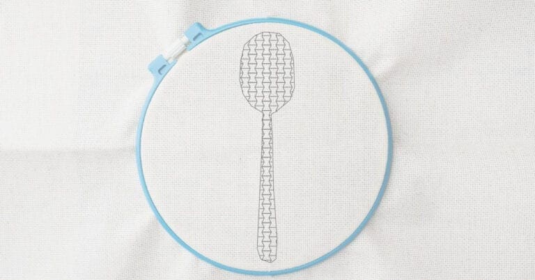 Blackwork Spoon pattern (free)