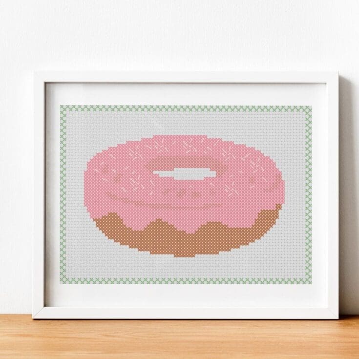 Image for Free cross stitch doughnut PDF pattern