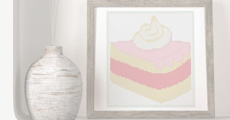 Image for Cross stitch cake slice (FREE)