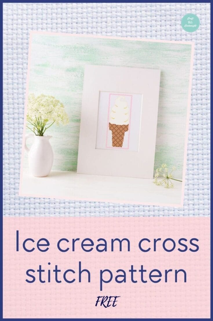 Image for Free ice cream cross stitch pattern