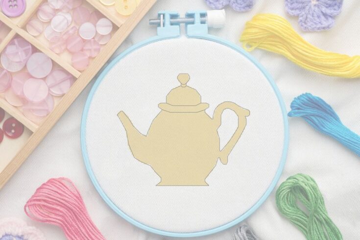 Image for Coffee pot Free cross stitch pattern