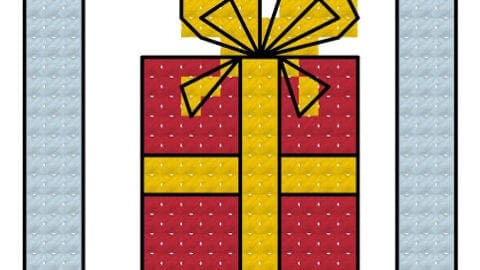 Image for Free advent calendar cross stitch pattern, gift with a bow