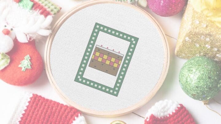 Image for Christmas Cake motif cross stitch (free)