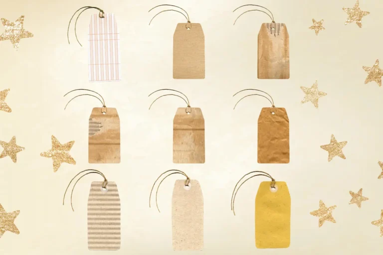 Christmas luggage label gift tags