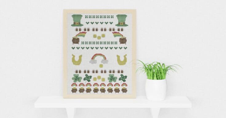 Image for St Patricks cross stitch sampler