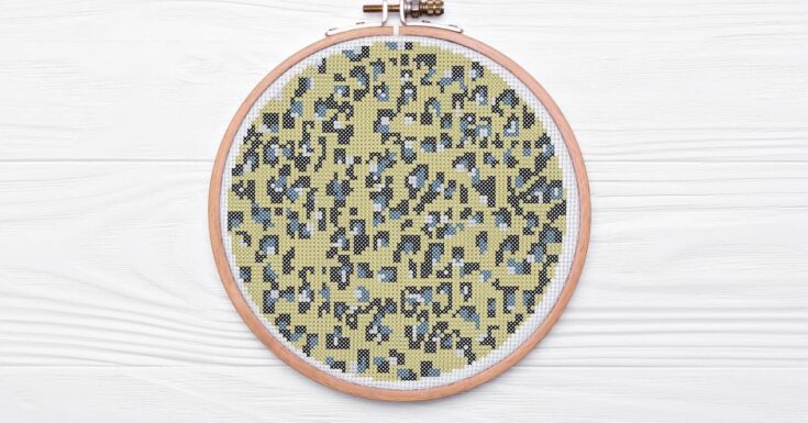 Image for Modern leopard print cross stitch (free)