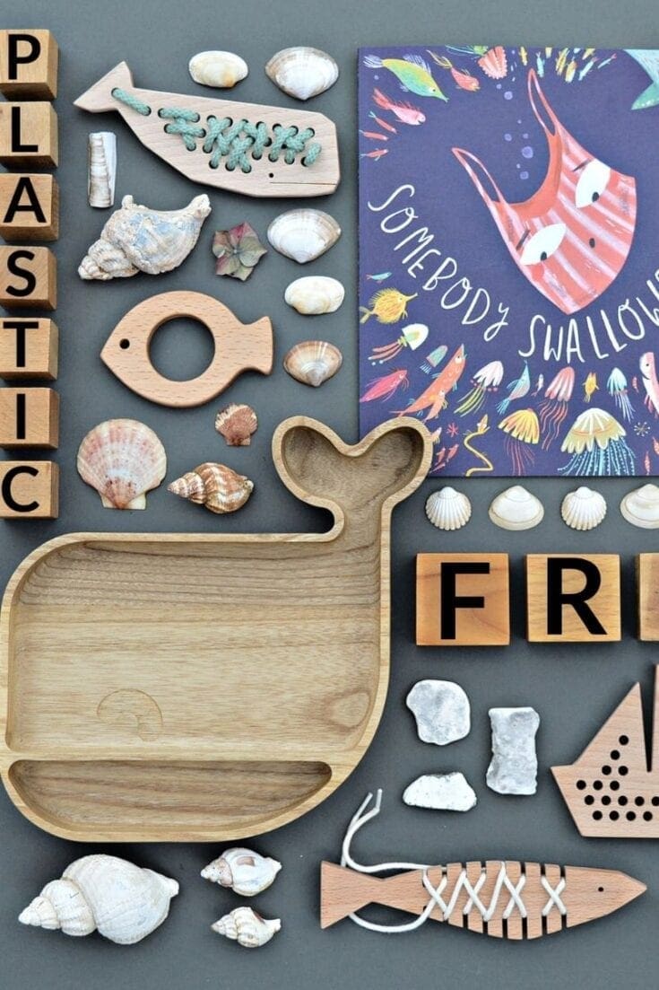 Image for Eco Wooden Whale Plate