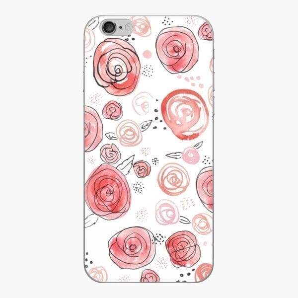 Image for 'Blooming red roses watercolour' iPhone 6 - Skin by CraftCartwright