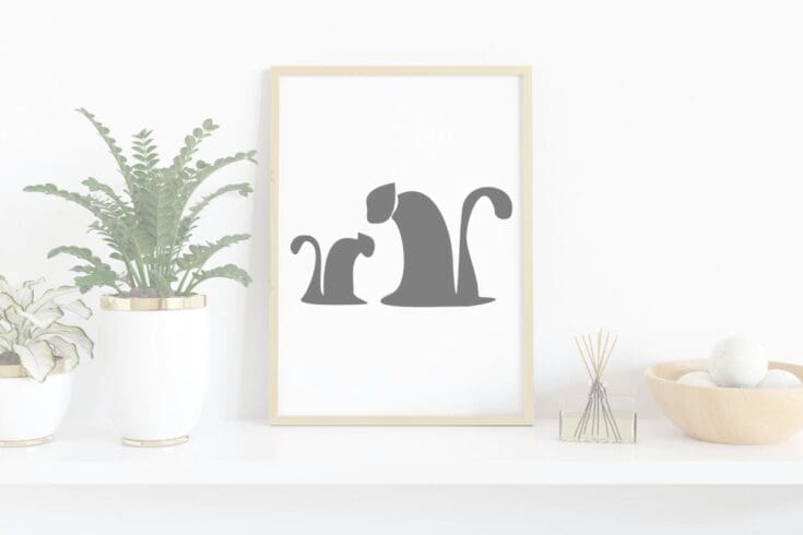 Image for Free Modern cat silhouette SVG