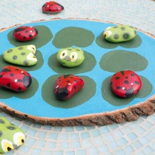 Image for Ladybugs Vs. Tadpoles Outdoor Tic Tac Toe Game