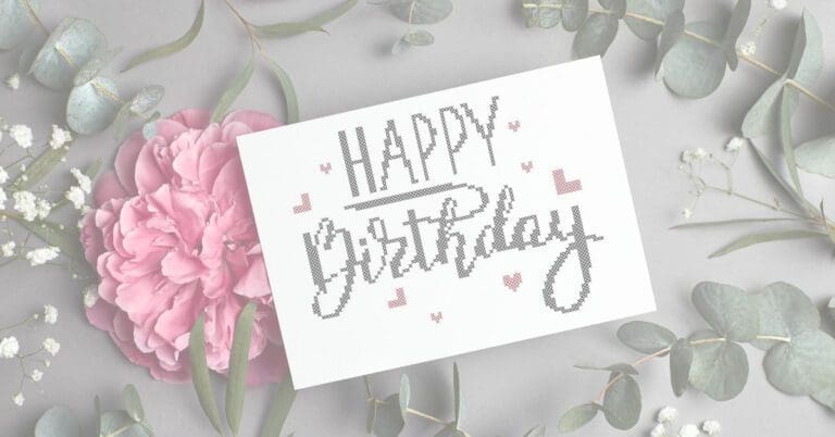 FREE Birthday card cross stitch pattern