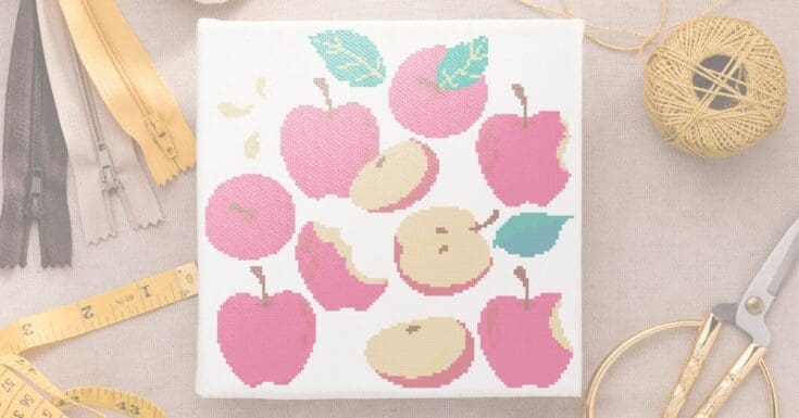Image for 11 apple cross stitch motifs (free)