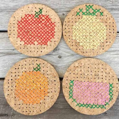 Alternative Coasters 35 Alternatives to framing cross stitch - Craft with Cartwright