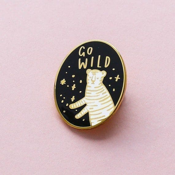 Image for Go Wild Enamel Pin Tiger Go Wild Enamel Pin Enamel Lapel | Etsy UK