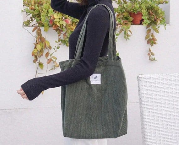 Image for Corduroy Tote Bag Shopping Bag Eco Friendly | Etsy UK