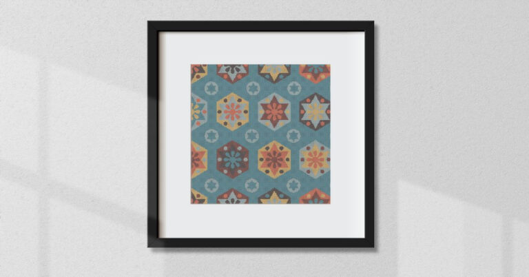 FREE Modern quilt cross stitch pattern