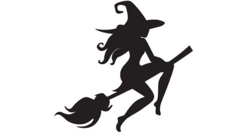 Image for Witch Riding Broom SVG Cut file by Creative Fabrica Crafts · Creative Fabrica