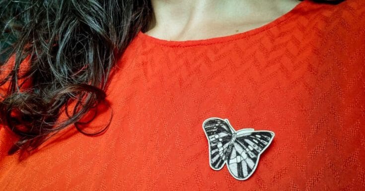 Image for Butterfly brooch laser cut file (free)