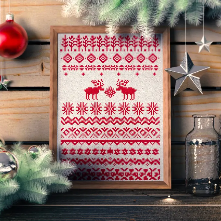 Scandinavian cross stitch sampler (free pattern)