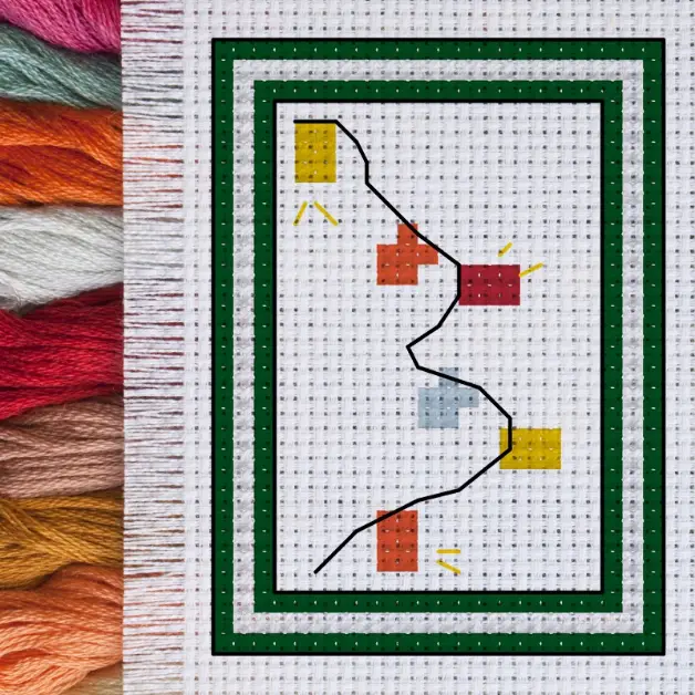 Free Christmas lights cross stitch pattern