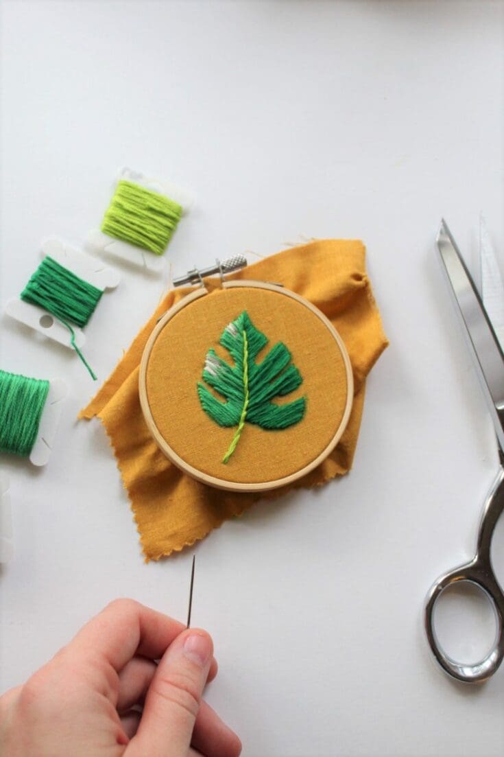 Image for Embroidery Tutorial – Stitch a Monstera Leaf