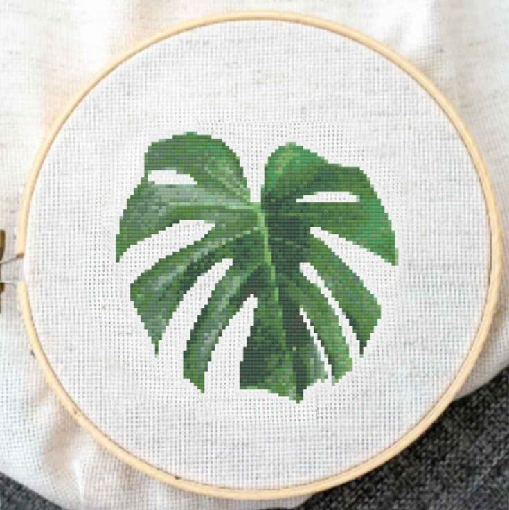 Image for Monstera Leaf | Cross Stitch Pattern