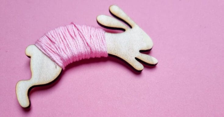 Image for Floss bobbin rabbit SVG (free)