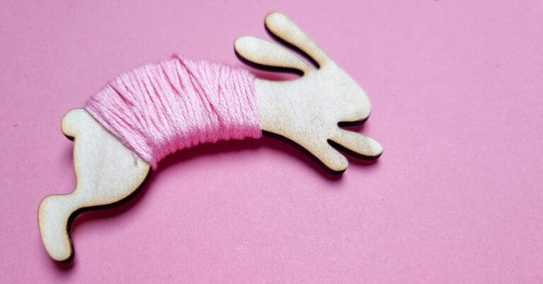 Floss bobbin rabbit SVG (free)