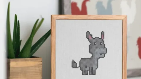 Image for Free Donkey cross stitch pattern