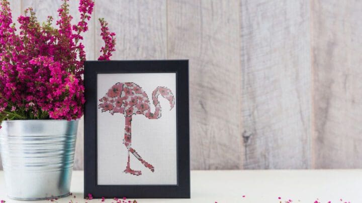 Image for Poppy flamingo cross stitch pattern