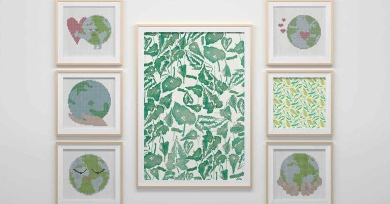 Free Earth day cross-stitch patterns