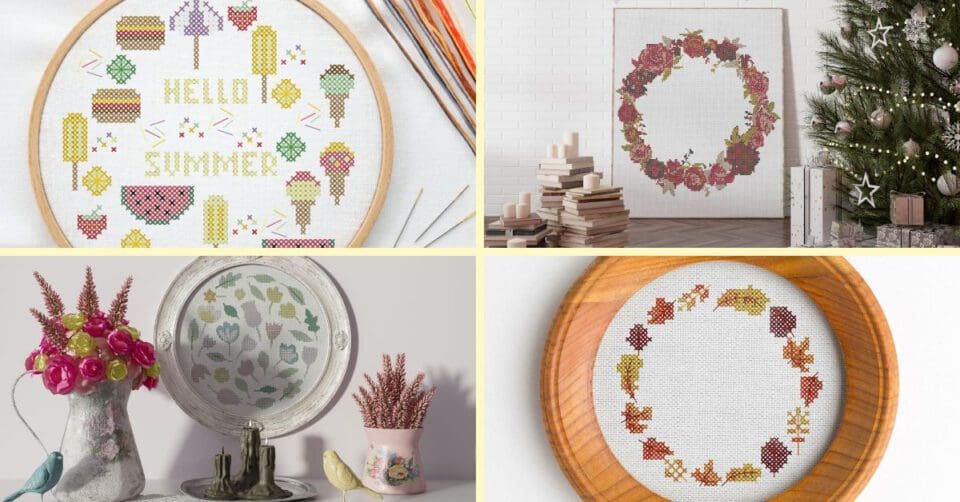 FREE Circular Cross Stitch Patterns - Craft with Cartwright