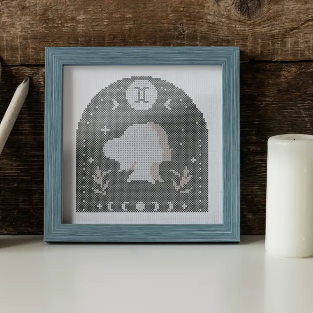 Free Gemini cross stitch pattern