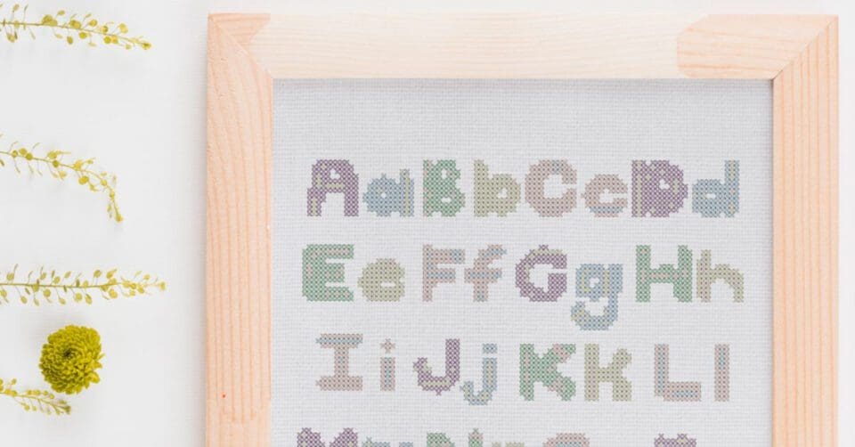 abc cross stitch (free pattern) - Craft with Cartwright