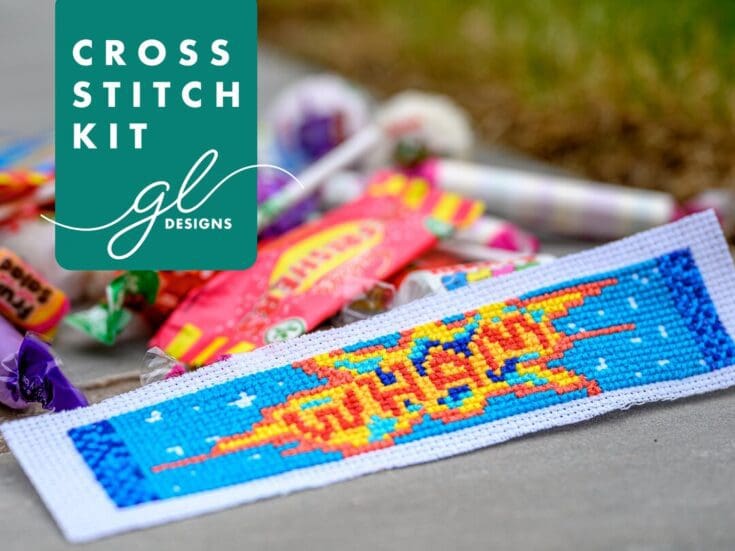 Image for Cross Stitch Kit WHAM Bar 1990s Retro British Sweets Pattern - Etsy UK