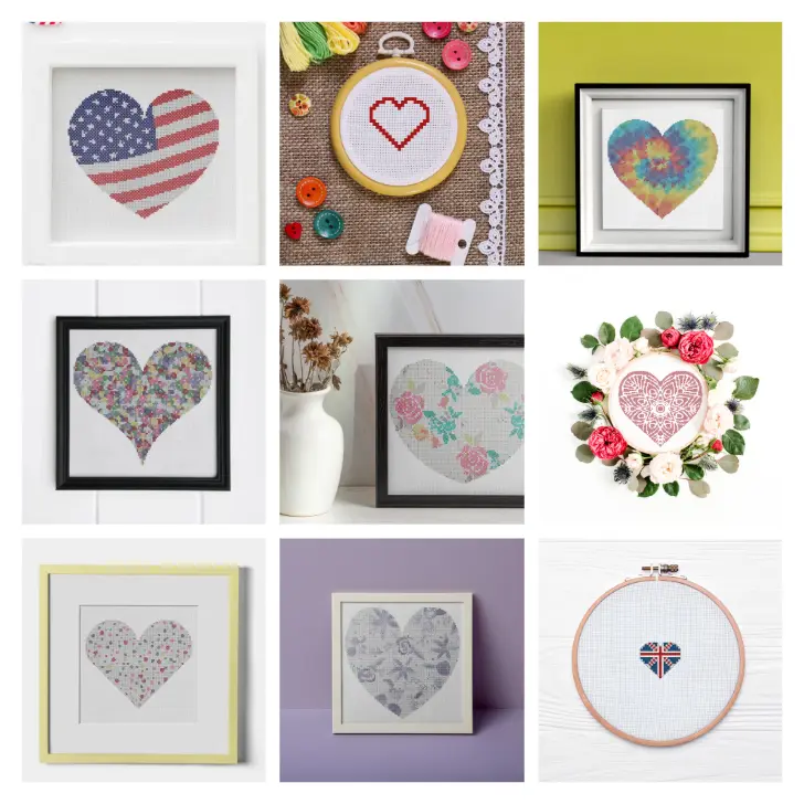 20+ Free heart cross stitch patterns