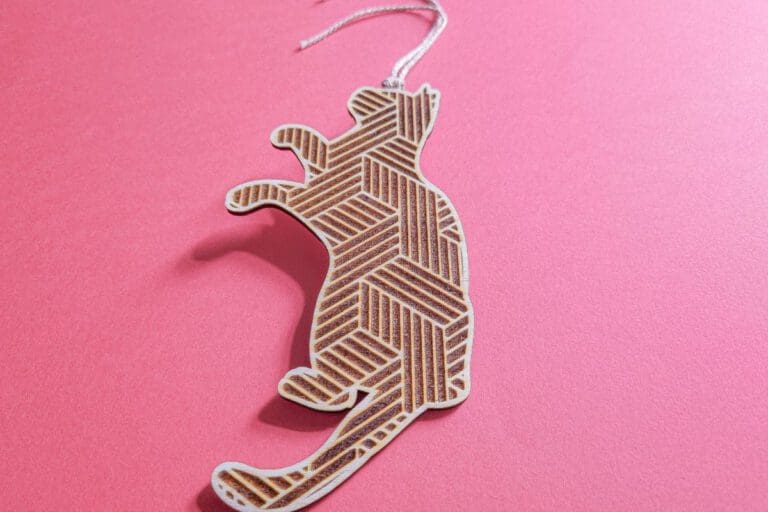cat abstract ornament svg for laser cutting (free)