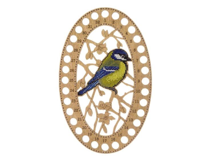 Image for Bird Embroidery Floss Holder Cross Stitching DIY Kit Wooden - Etsy UK