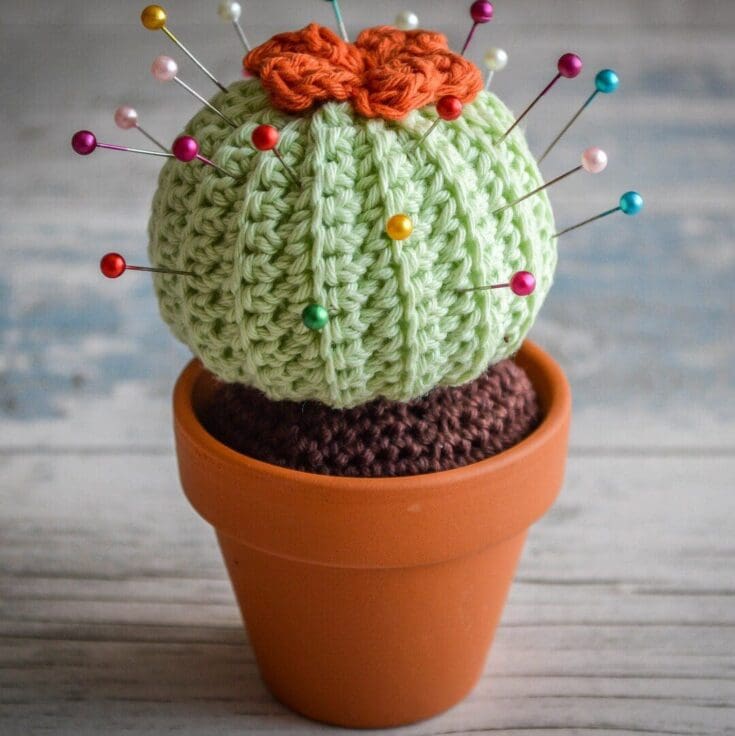 Image for Desert Cactus Crochet Pincushion in a Terracotta Pot.2 Styles - Etsy UK