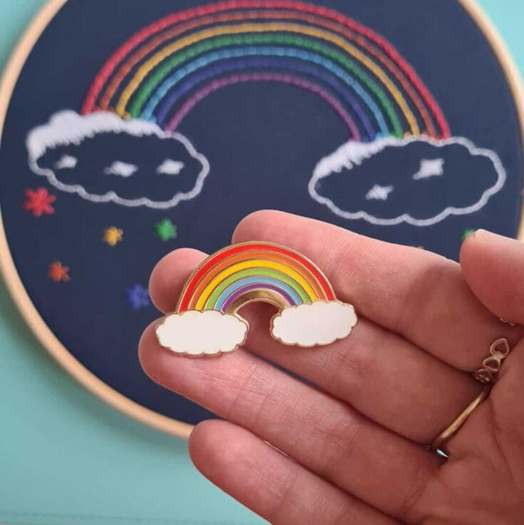 Image for Rainbow Magnetic Needle Minder for Embroidery Cross Stitch - Etsy UK